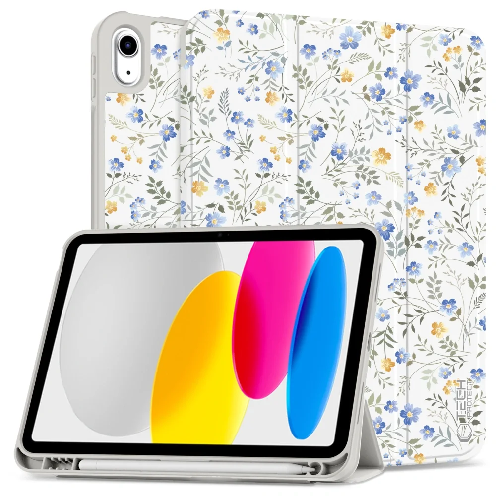 Tech-Protect SC Pen puzdro na iPad 10.9'' 10gen 2022 / 11'' 11gen 2025 , spring flowers