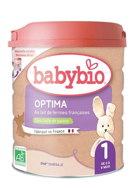 BABYBIO Optima 1 počiatočné dojčenské bio mlieko s probiotikami a prebiotikami 800 g 1×800 g, bio detská výživa