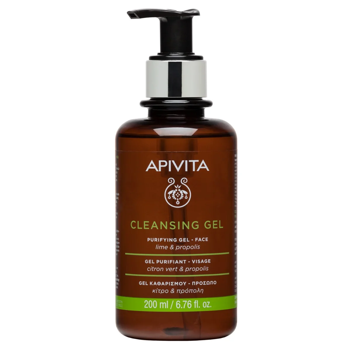 APIVITA Cleansing Gel with Lime and Propolis, 200ml 1×200 ml, čistiaci gél pre mastnú a zmiešanú pleť