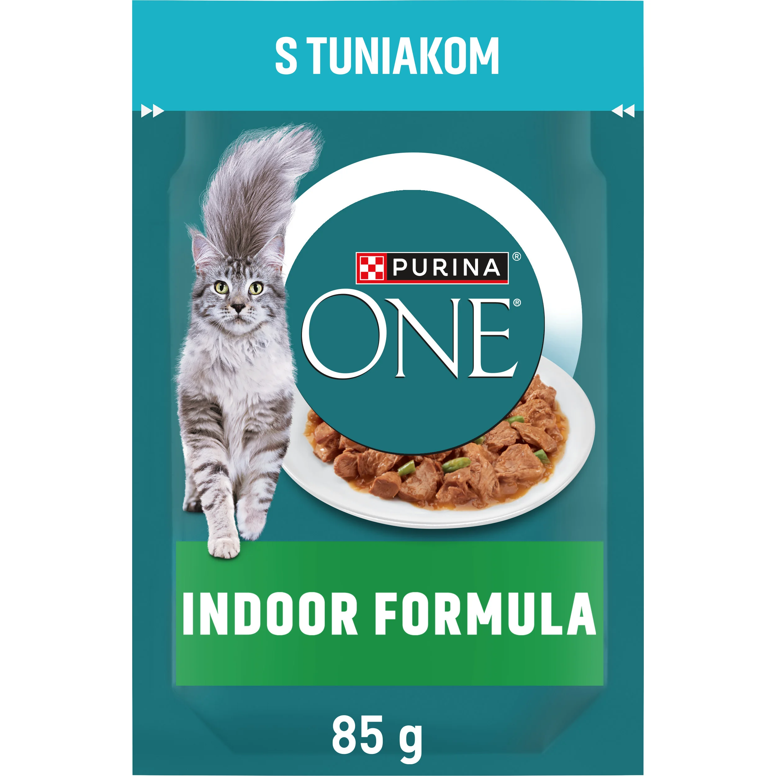 Purina ONE Indoor kapsička pre mačky tuniak v šťave 85 g 1×85 g, pre mačky