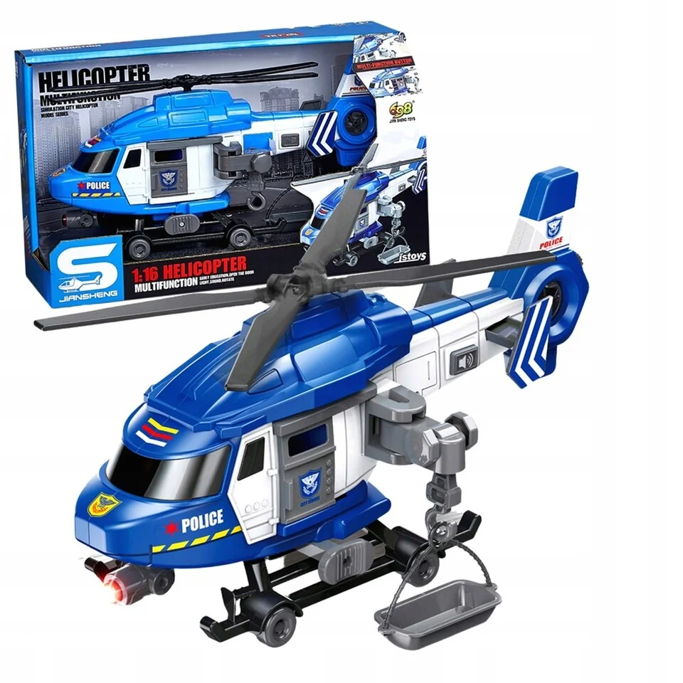 Vrtuľník polícia s efektmi 28cm