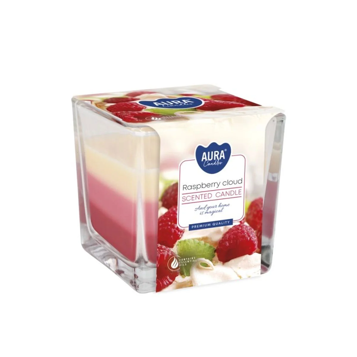 AURA Vonná sviečka malina 170 g