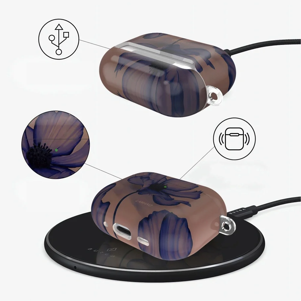 Tech-Protect Lamano puzdro na Apple AirPods Pro 1 / 2, velvet