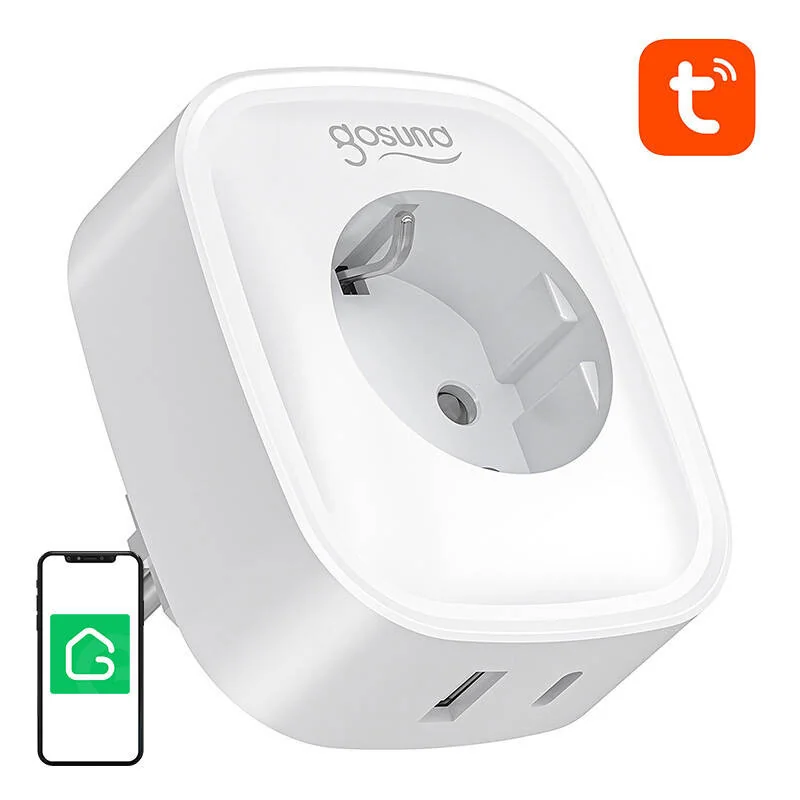 Gosund SP6 Smart inteligentná zásuvka USB / USB-C, 16A 20W, biela