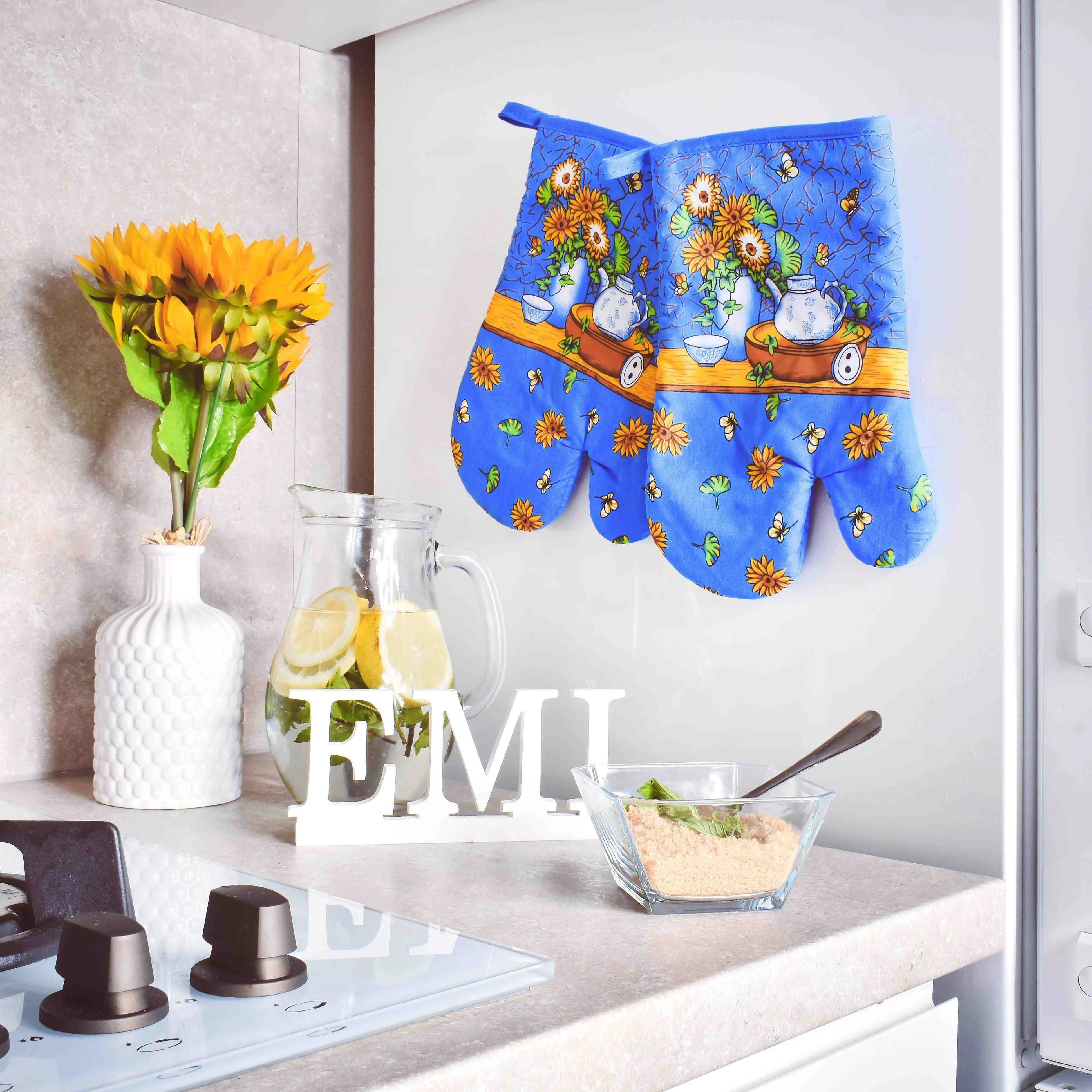 EMI Chňapka standard modrá slnečnica 1×1 ks, kuchynska rukavica