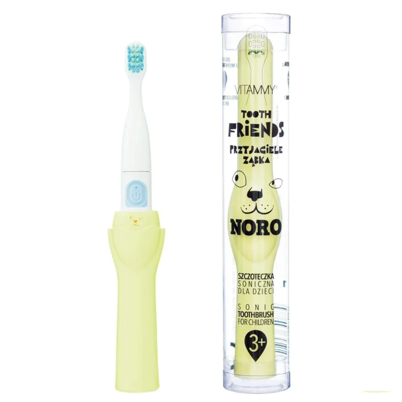 VITAMMY Tooth Friends Noro detská sonická zubná kefka, žltá