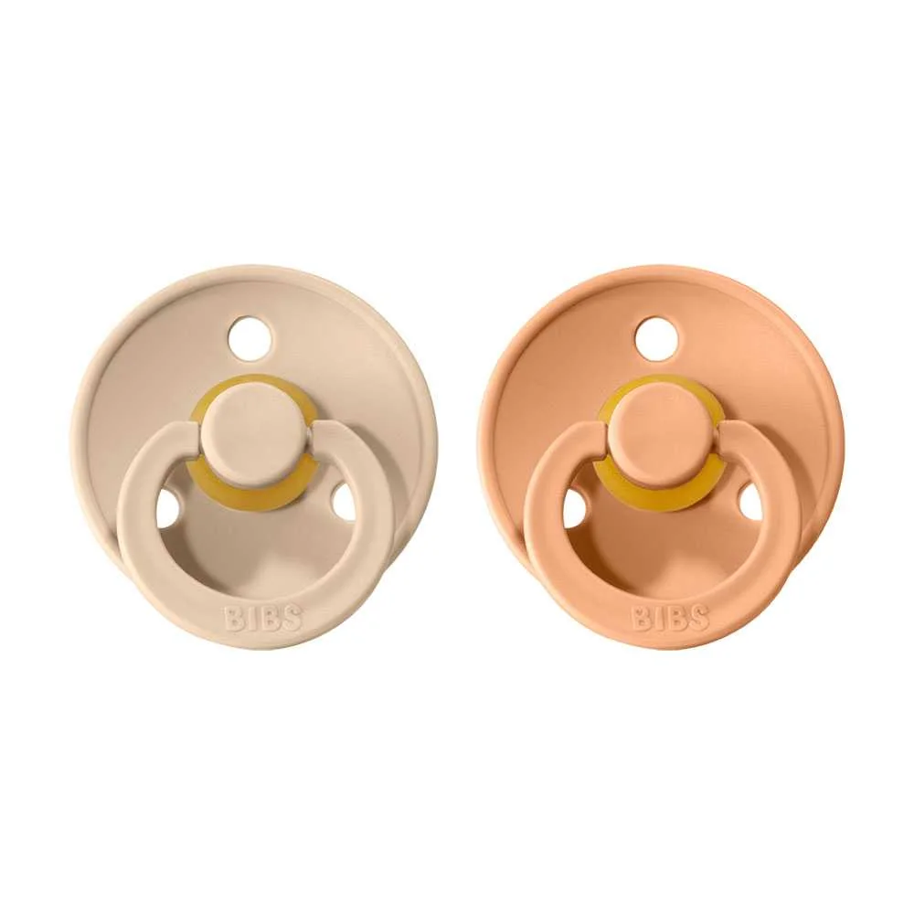 BIBS Colour cumlíky z prírodného kaučuku vanilla/peach 1×2 ks, veľkosť 1