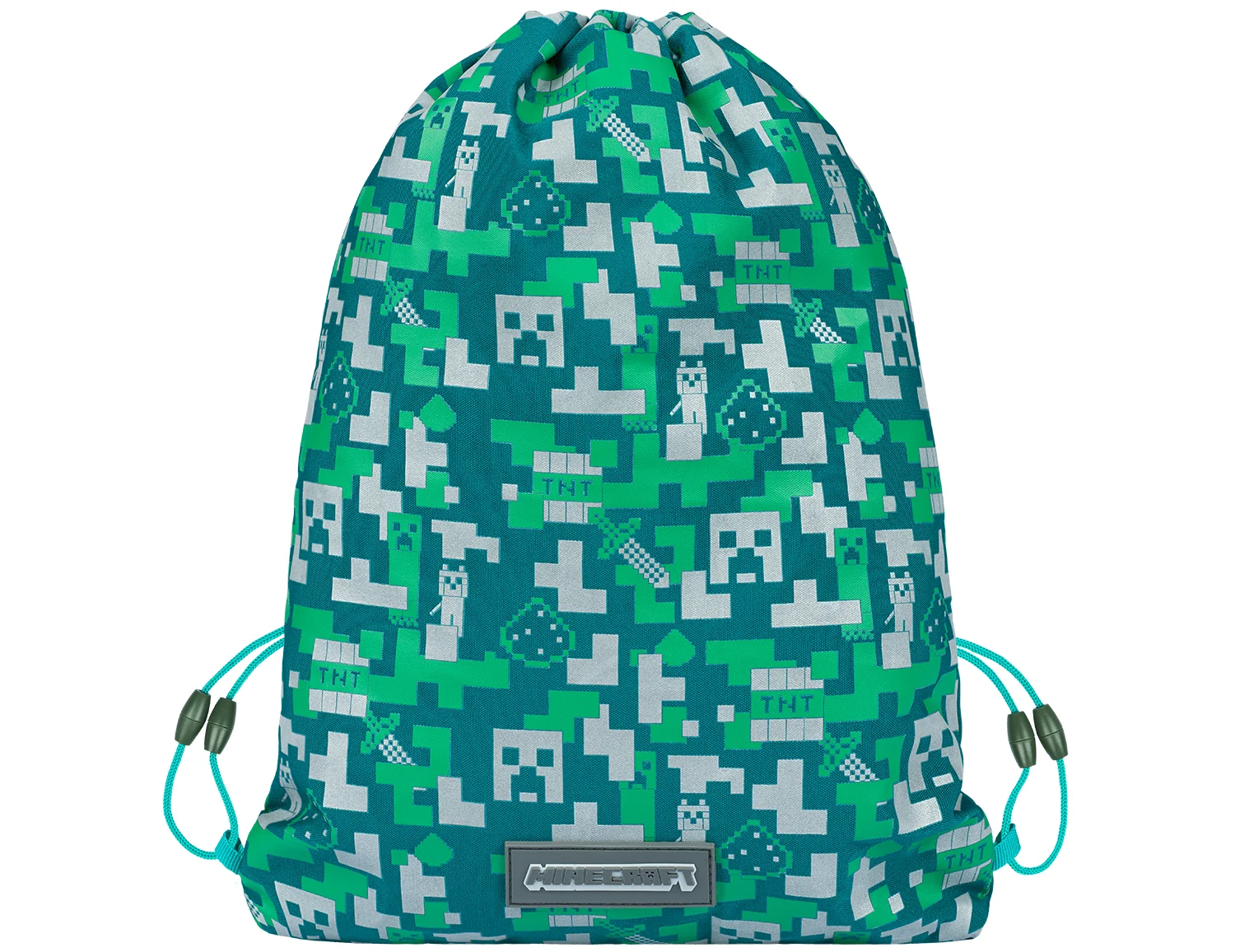 Baagl Minecraft Silver Creeper súprava: peračník a vrecko na obuv 2-dielna súprava