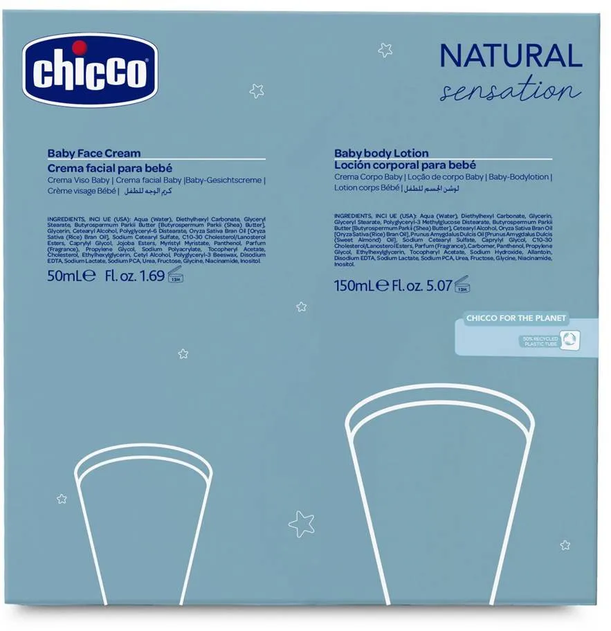 CHICCO Set darčekový kozmetický Natural Sensation - Sweet Time 0m+ 1×1 set, kozmetická darčeková sada