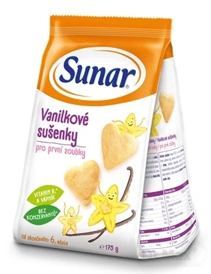 Sunar Vanilkové sušienky 1×175 g, od ukončeného 6. mesiaca