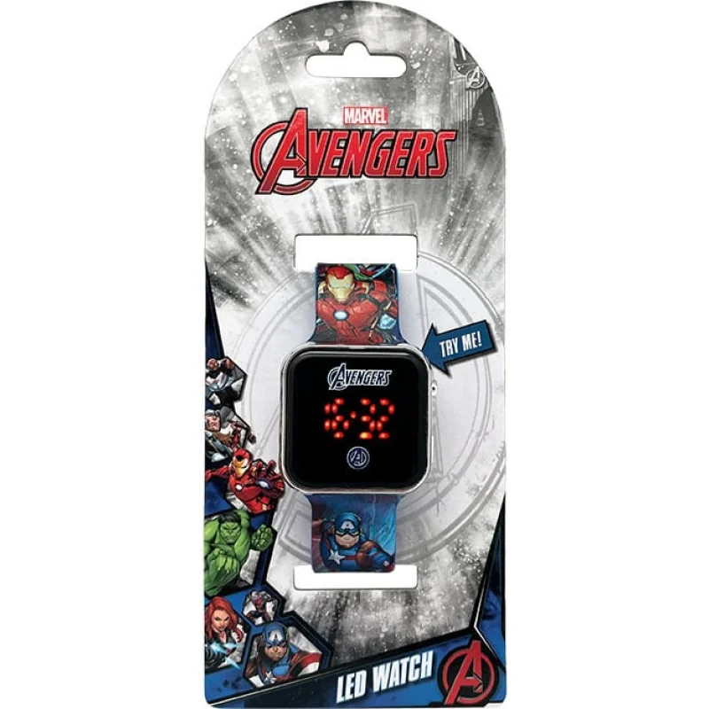Kids Euroswan Detské digitálne LED hodinky Avengers