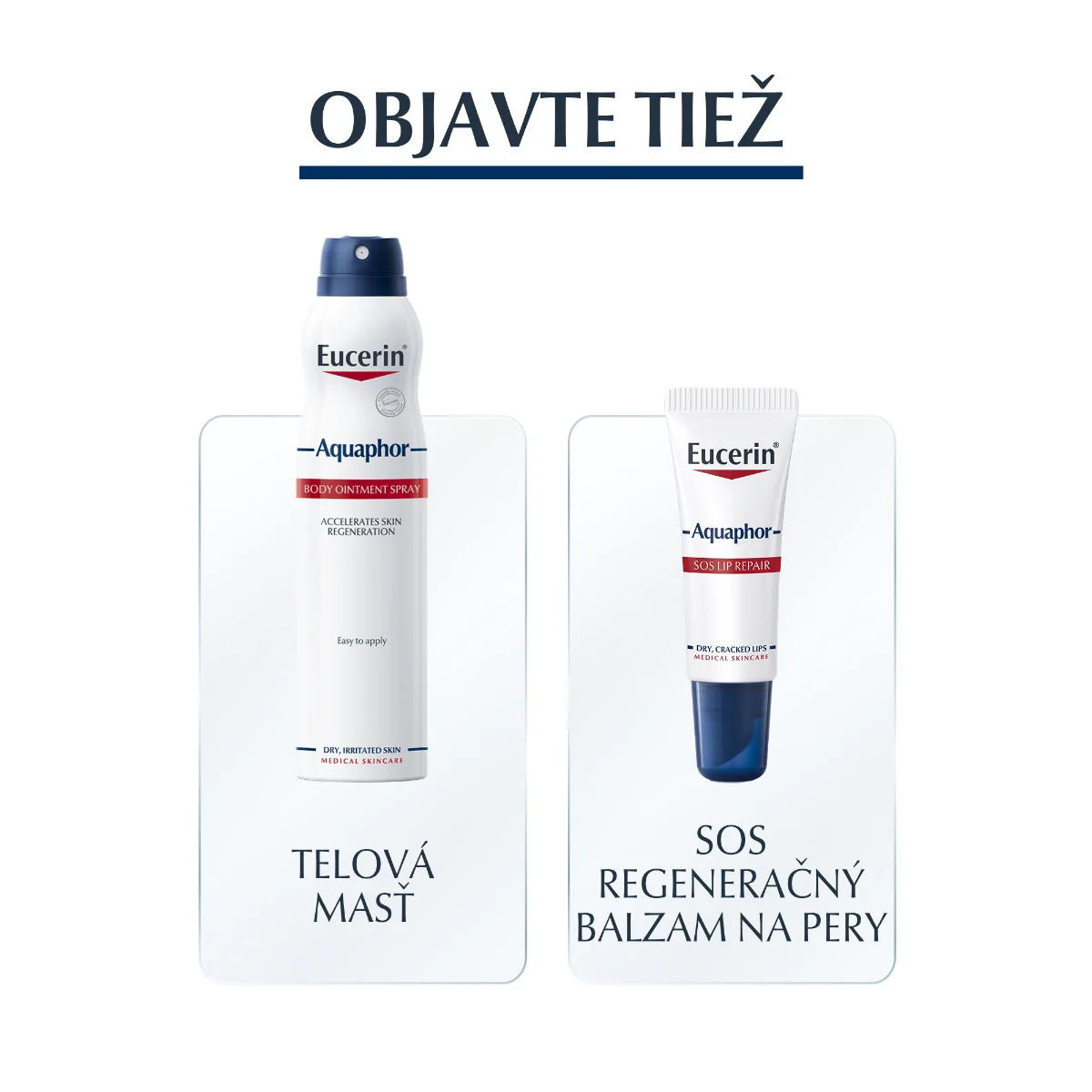 Eucerin Aquaphor Regeneračná masť 1×45 ml, obnova veľmi suchej pleti