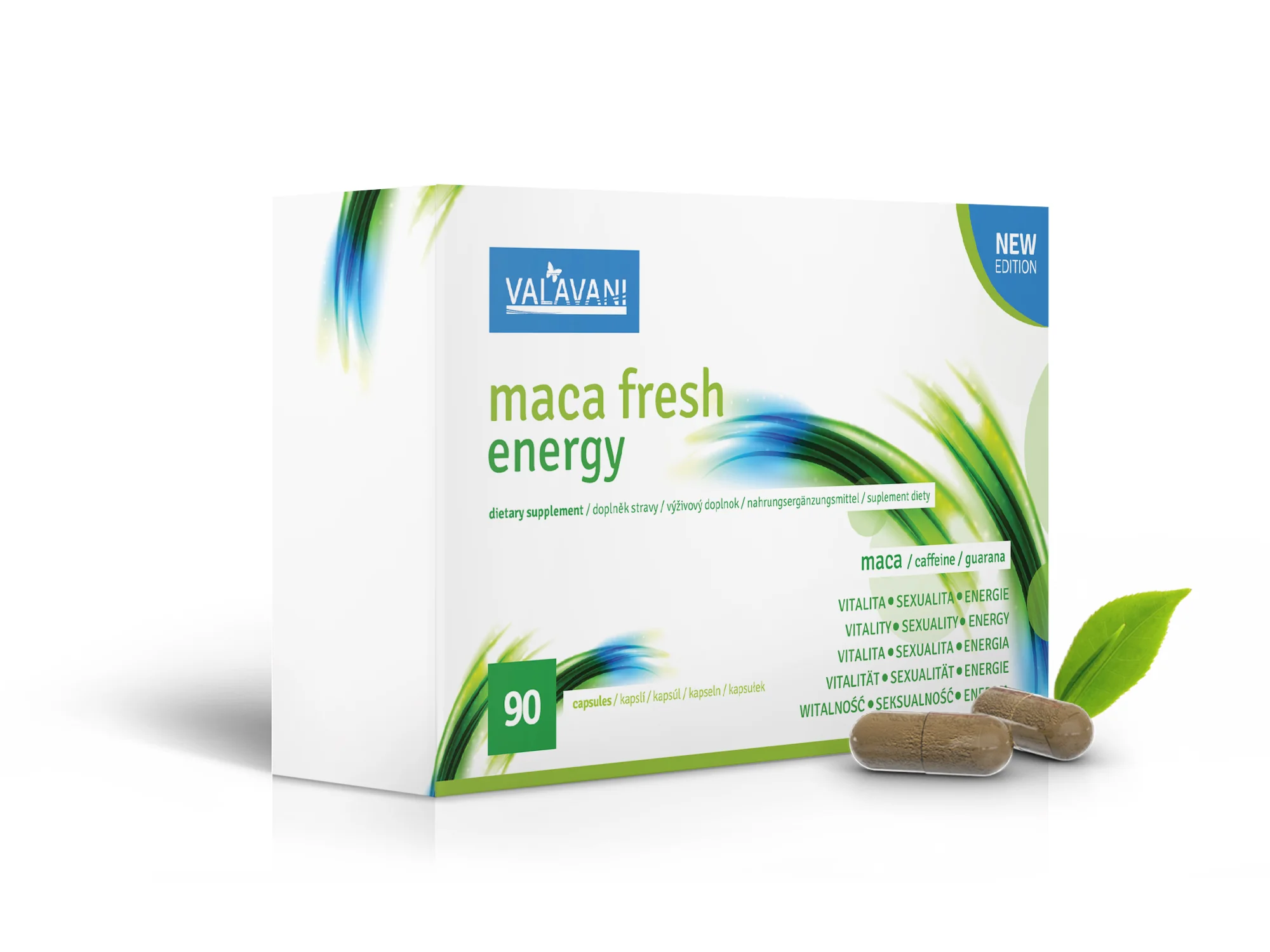 Doplnok na zvýšenie energie Maca Fresh Energy - 90 kapsúl
