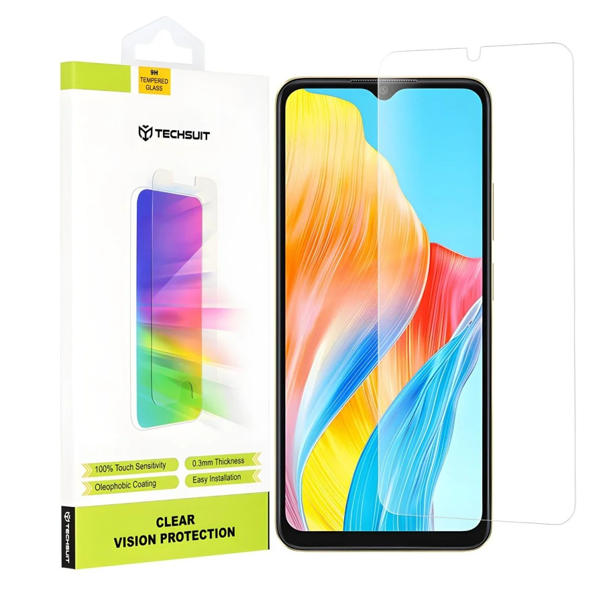 Temperované sklo 9H pre Oppo A38/A18 - Transparentná