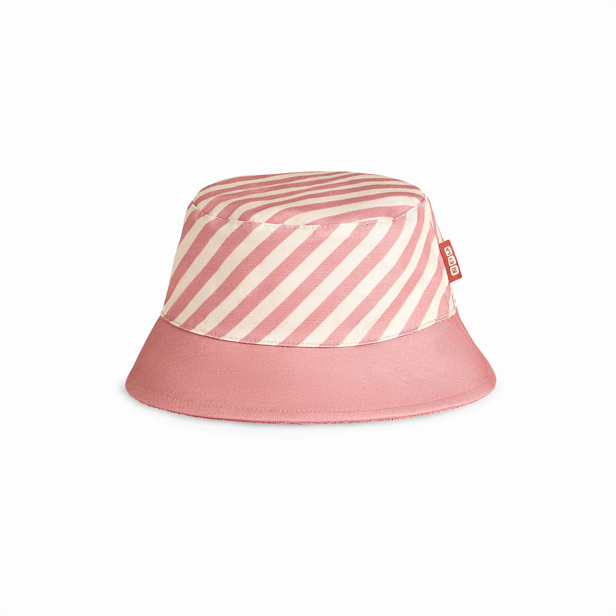 KiETLA obojstranný klobúčik s UV ochranou 52-56 cm - Pink Stripe