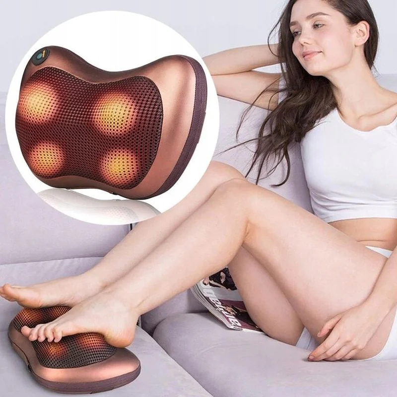 MG Massage Pillow masážny vankúš, hnedý