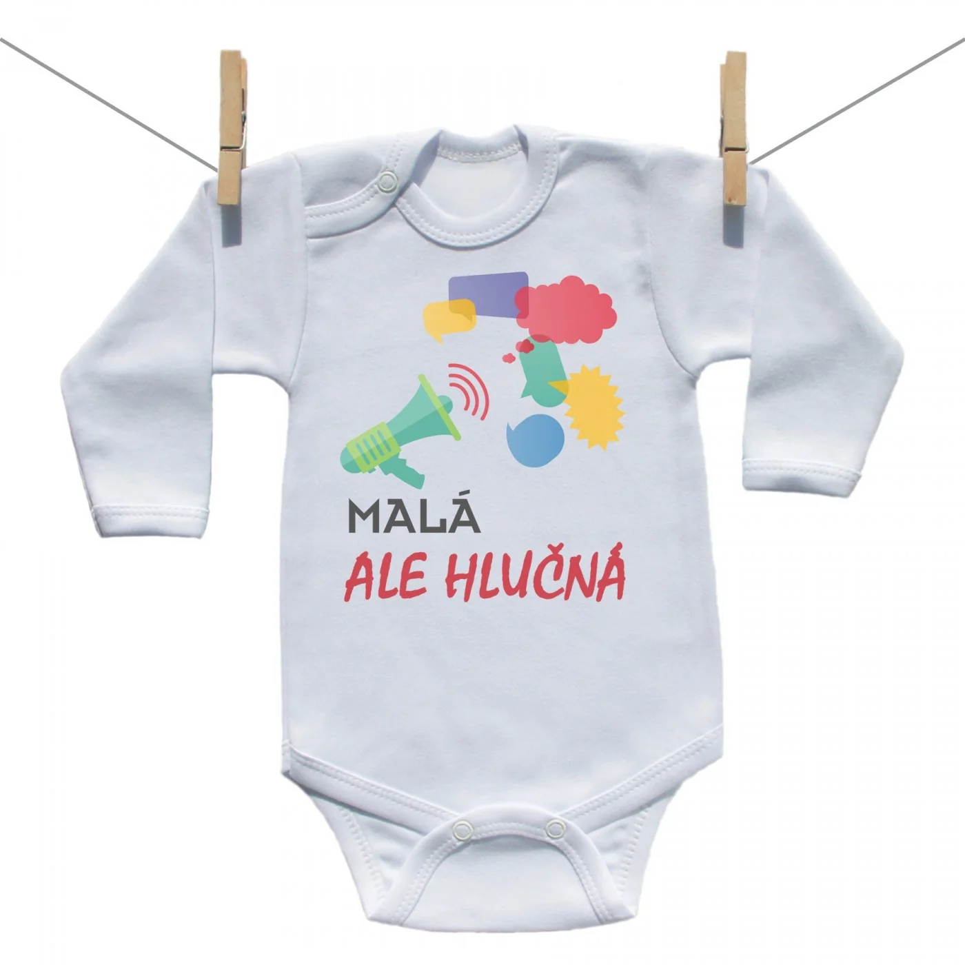 Boodyy Body s dlhým rukávom Malá ale hlučná Veľkosť: 98