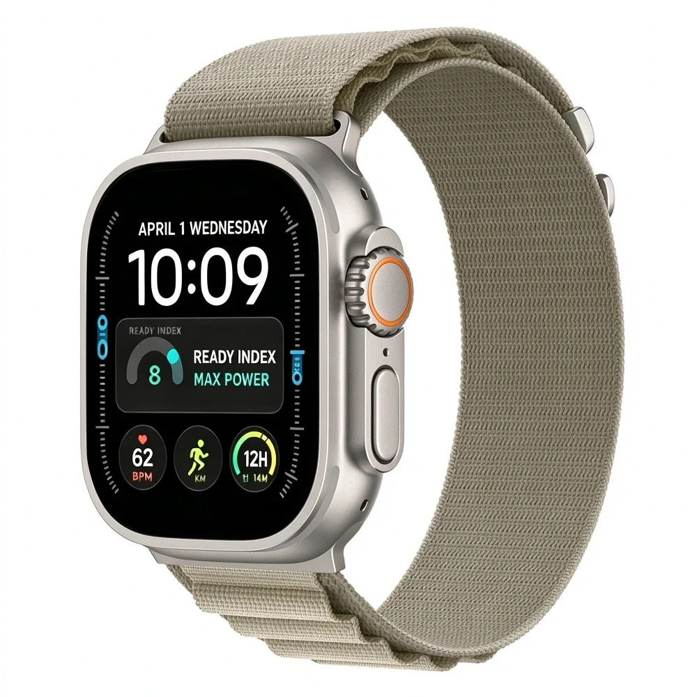 Tech-Protect Nylon Pro remienok na Apple Watch 44/45/46/49mm, titanium / olive