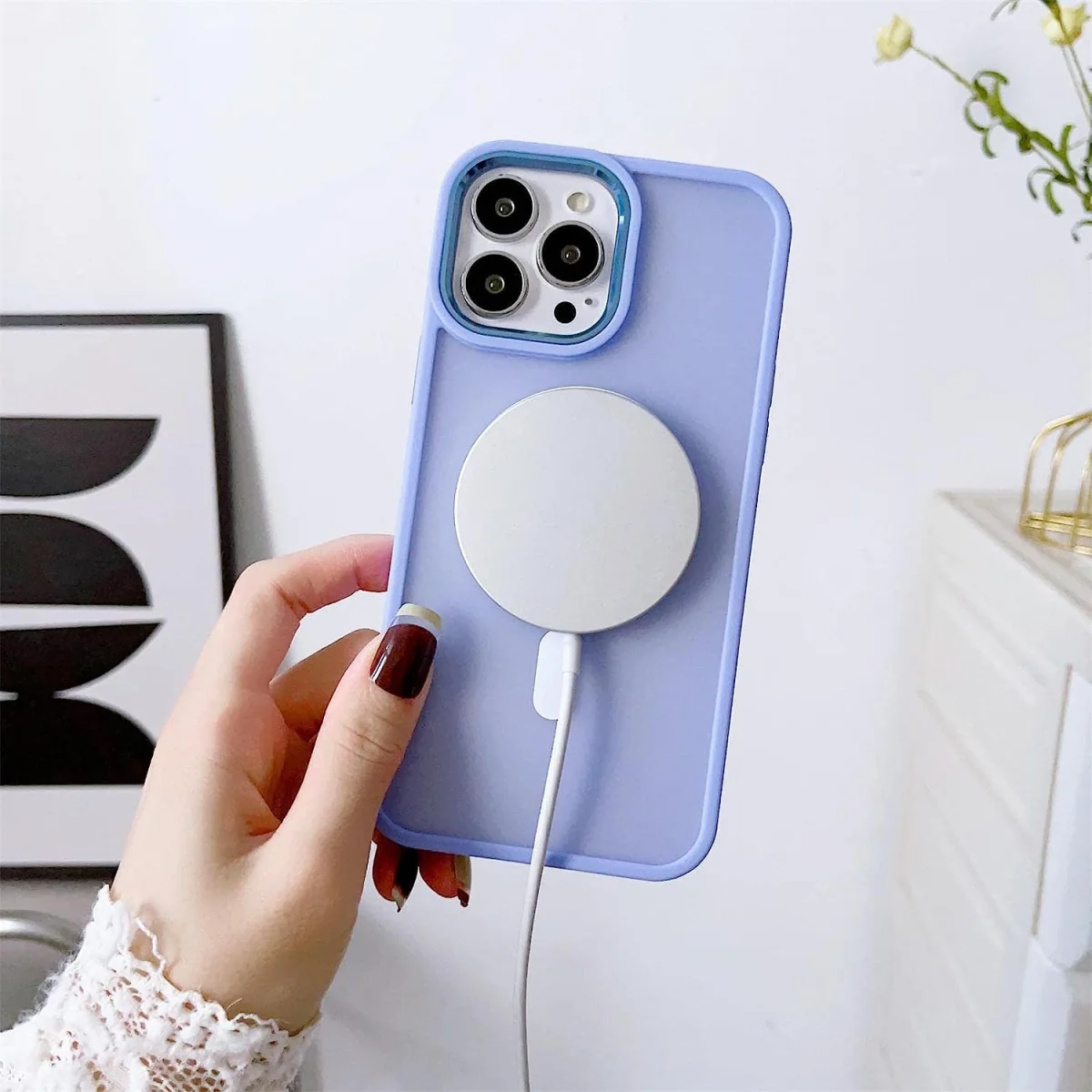MG Color Matte MagSafe kryt na iPhone 15 Plus, fialový