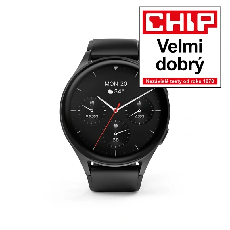 Hama 8900 smart hodinky GPS, AMOLED 1,43", funkcia telefonovania, Alexa, čierne
