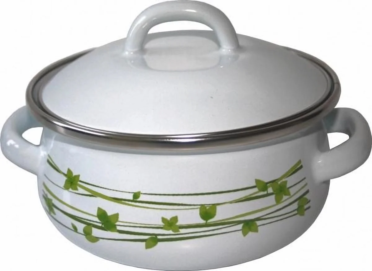 Nízky hrniec s pokrievkou tráva 12 cm 0,8 l METALAC