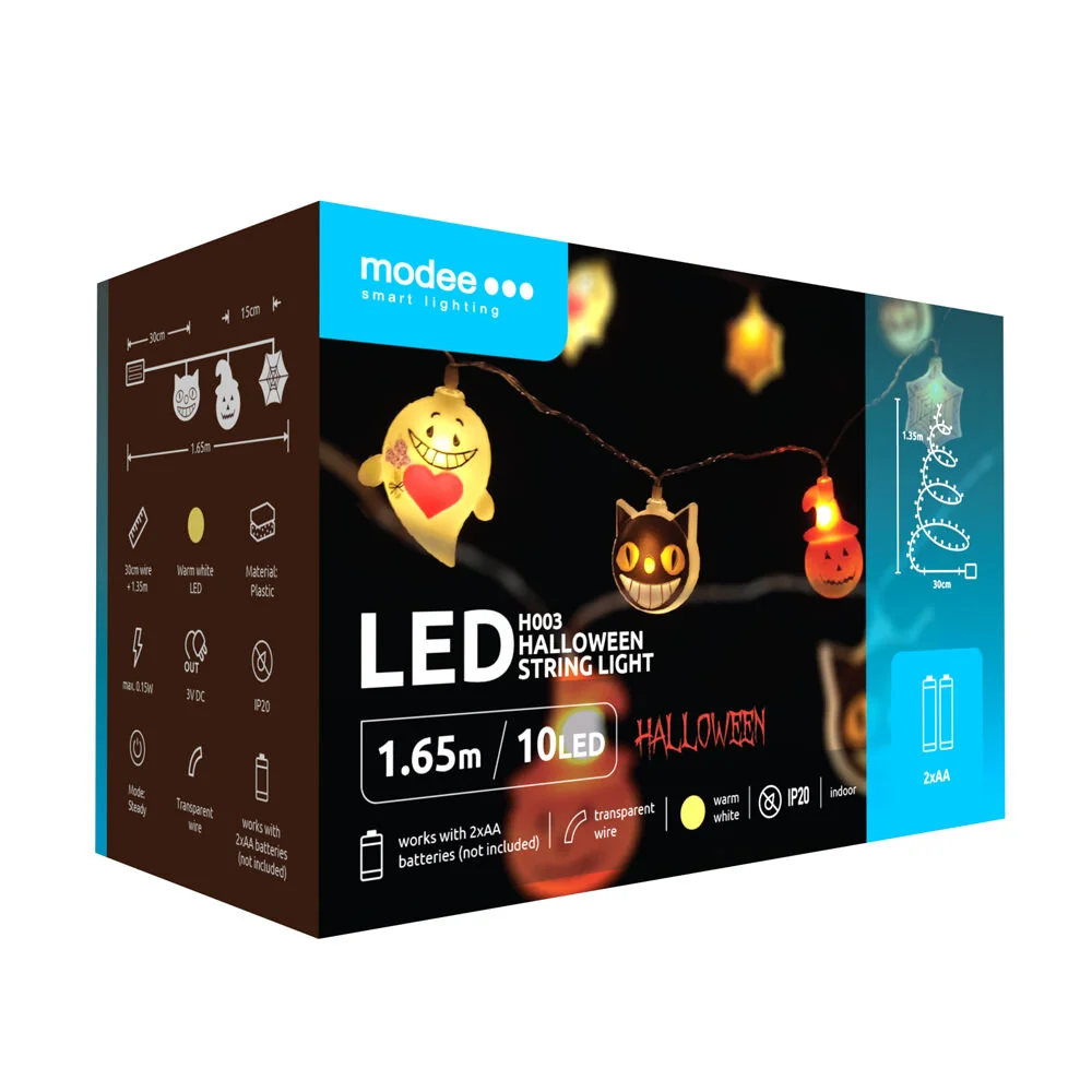Modee Lighting LED dekorácia H003 10 LED 165cm mix 2xAA batérie