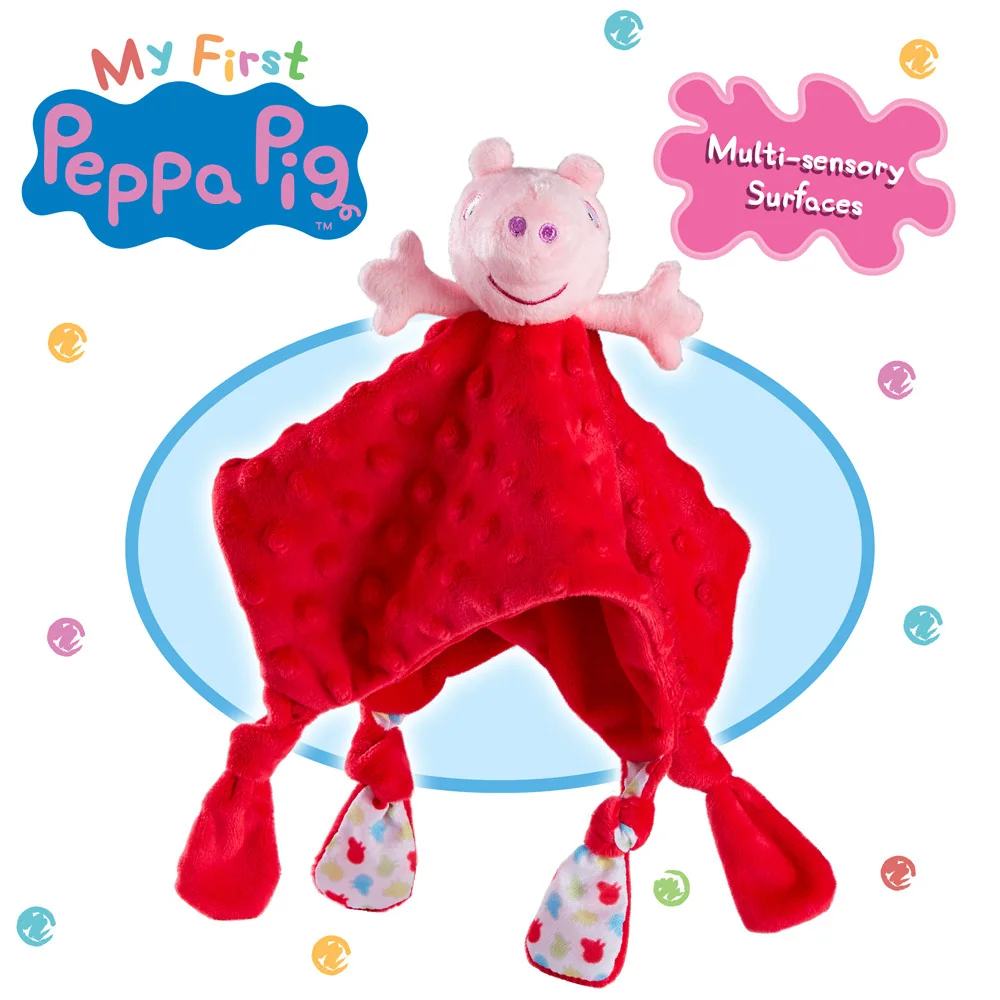 Mazlík, prítulníček pre bábätká PEPPAPIG, 17x14cm, červená