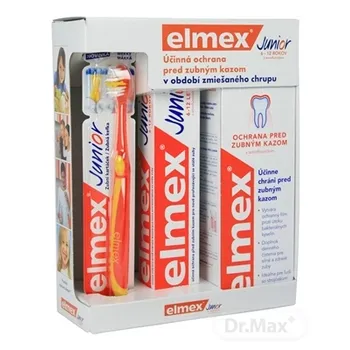 ELMEX JUNIOR SYSTÉM 1×1 set, zubná kefka + zubná pasta + ústna voda