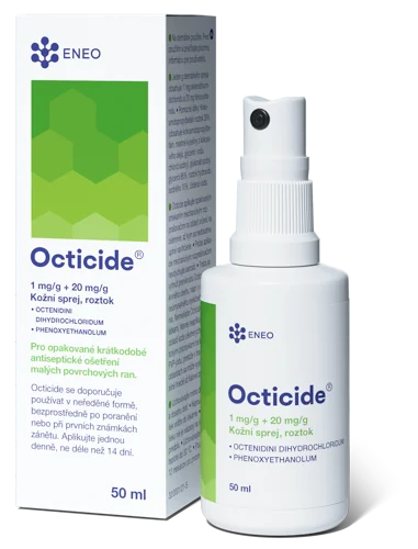 Eneo Octicide 1 mg/g + 20 mg/g dermálny roztokový sprej 1×50 ml, roztokový sprej