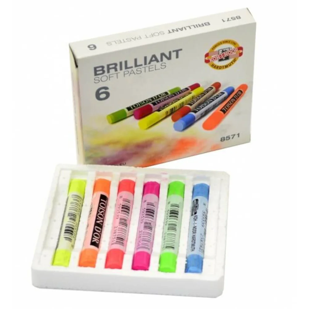 Suchý pastel - Kriedy prašné KOH-I-NOOR 6ks-KOH-I-NOOR