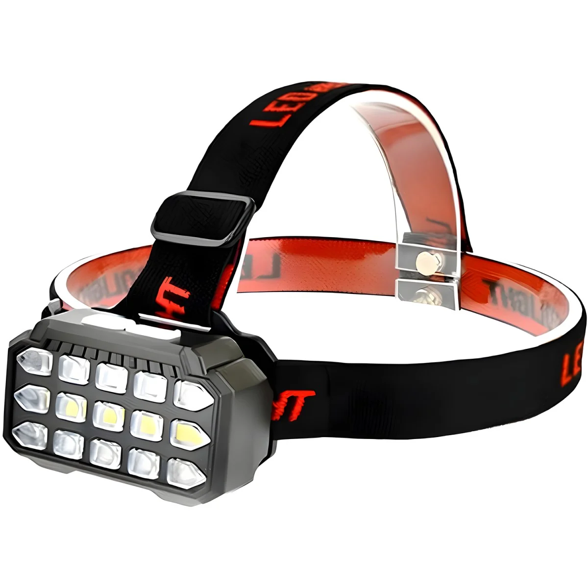 UV LED čelovka s USB nabíjaním - Čierna