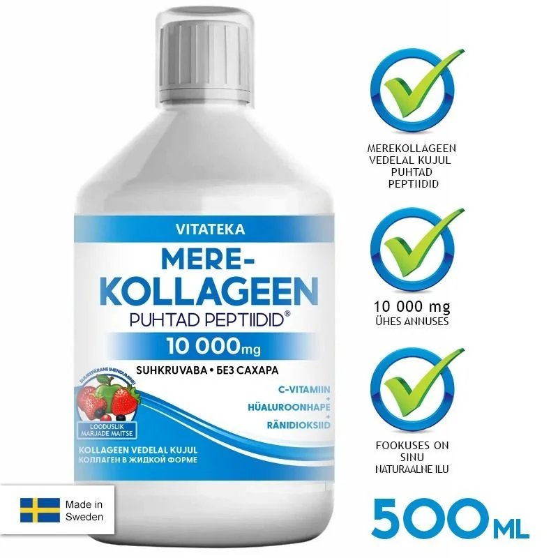 Rybí kolagén 10 000 mg bez cukru – 500 ml – Vitateka