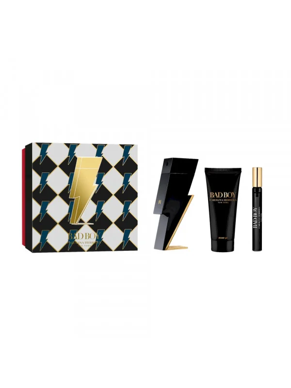 CAROLINA HERRERA BAD B toaletná voda 100ML + sprchový gél 100ML + toaletná voda 1×1ks, pánska kozmetická sada