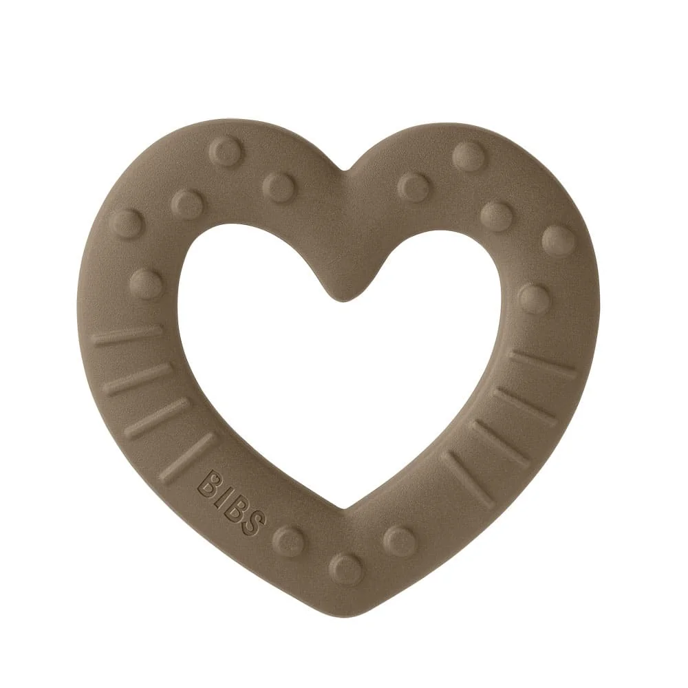 BIBS Baby Bitie hryzátko - Heart Dark Oak Heart - Dark Oak