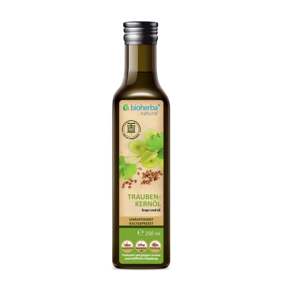 Hroznový olej lisovaný za studena - 250 ml - Bioherba