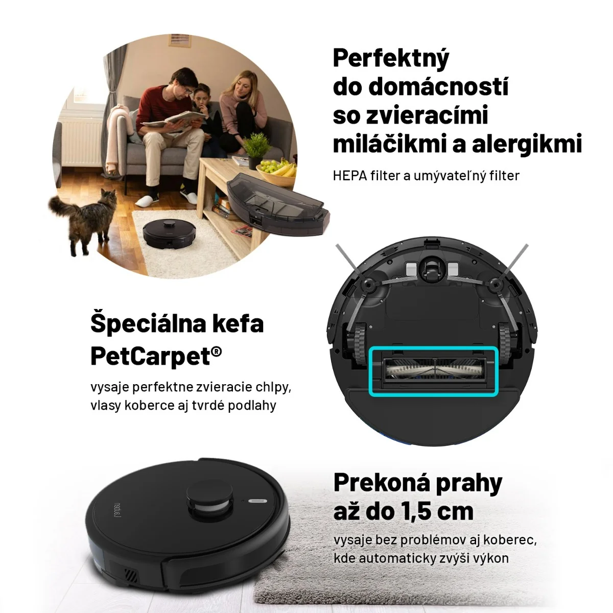 Lauben Robot LaserVac® 52BB Pet 1×1 ks, robotický vysávač