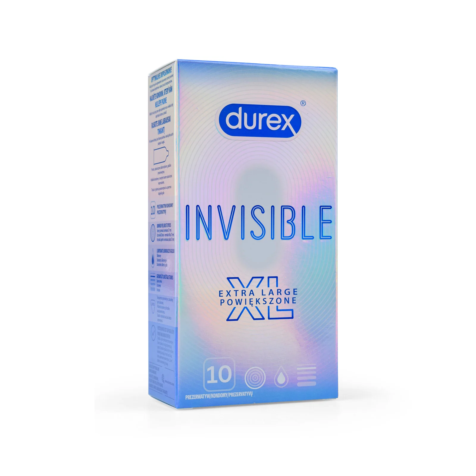 Kondómy - Durex Invisible XL 10 ks