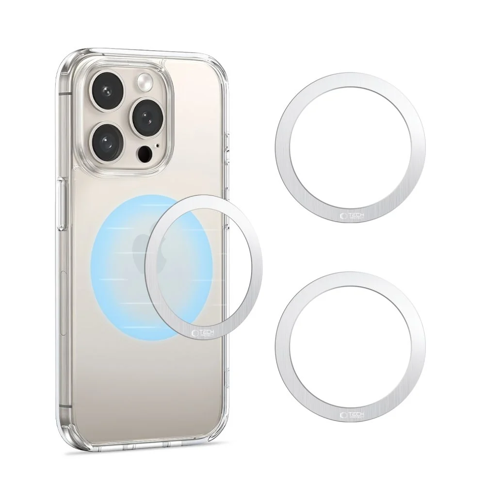 Tech-Protect Magmat Ring magnetický krúžok pre MagSafe 2ks, strieborný