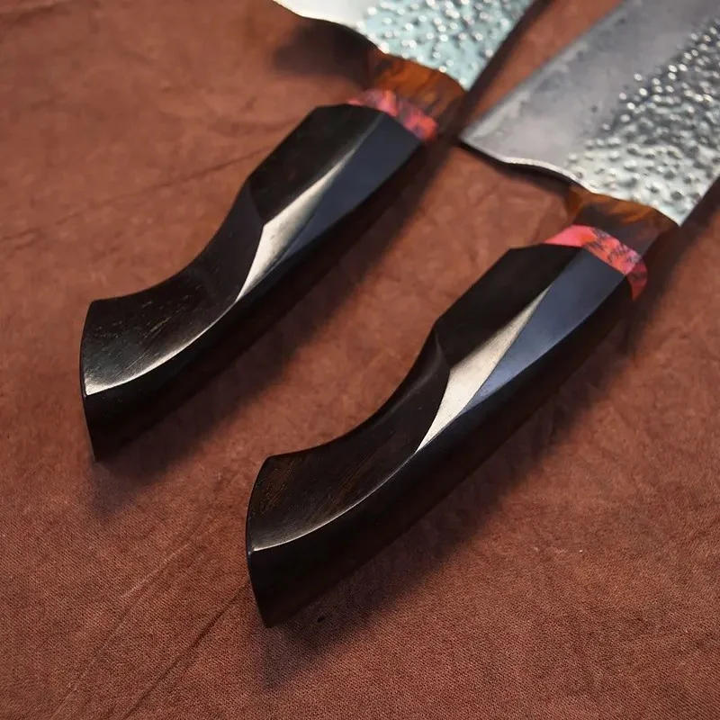 Damaškový kuchynský nôž Takafumi-Čierna 32,8cm, 228g, SKU: 26686