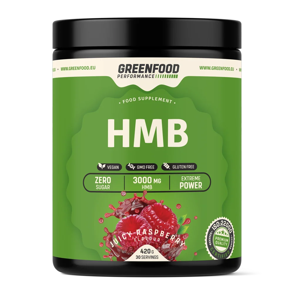 GreenFood Performance HMB Juicy raspberry 1×420 g, nápoj