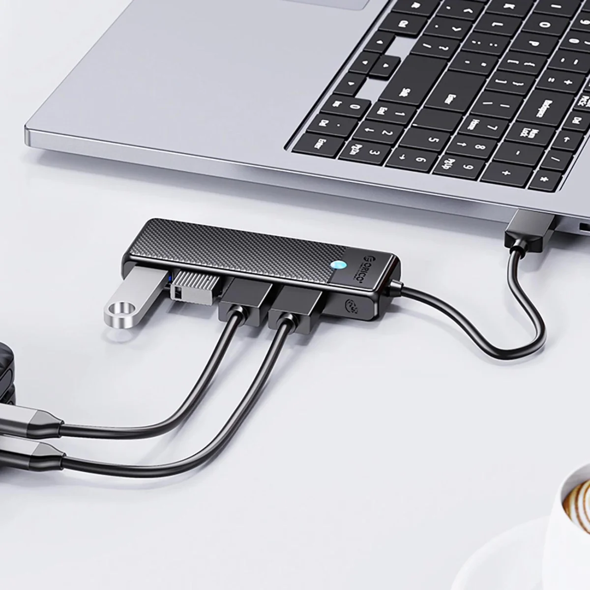 Orico PAPW4A-C3 HUB adaptér USB - 4x USB 3.0, čierny