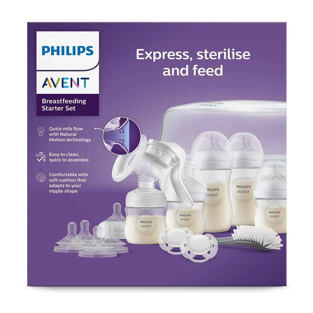 Philips AVENT Sada na dojčenie Natural Response s manuálnou odsávačkou a sterilizátorom do MW 1×1 set, sada na dojčenie Natural Response s manuálnou odsávačkou a sterilizátorom
