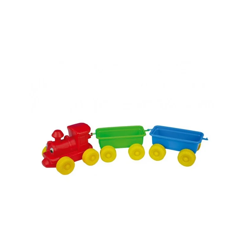 Teddies Vlak + 2 vagóny plast 60 cm v sieťke