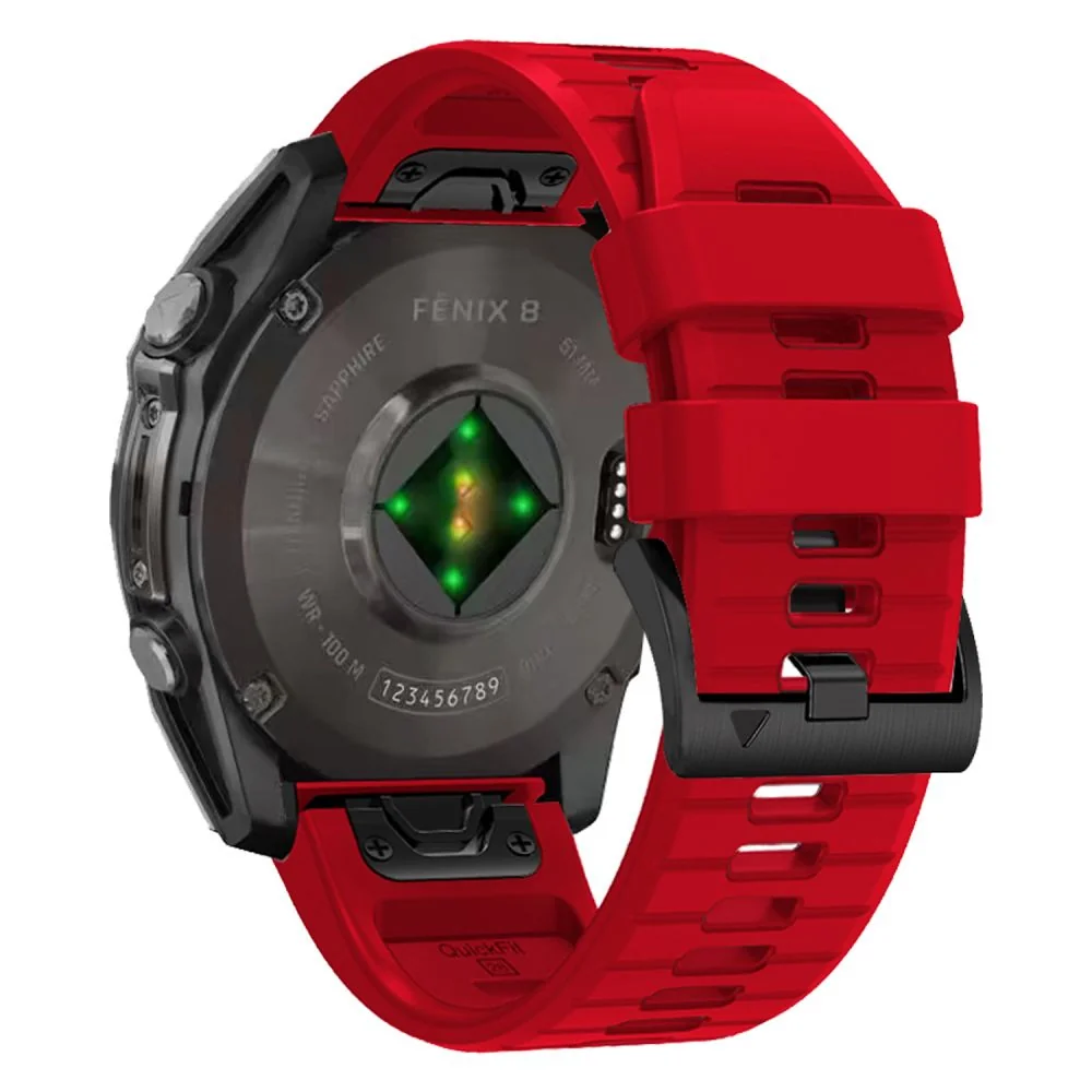 Tech-Protect Silicone Line remienok na Garmin Fenix 5 / 6 / 6 Pro / 7 / 8 47mm / E, red
