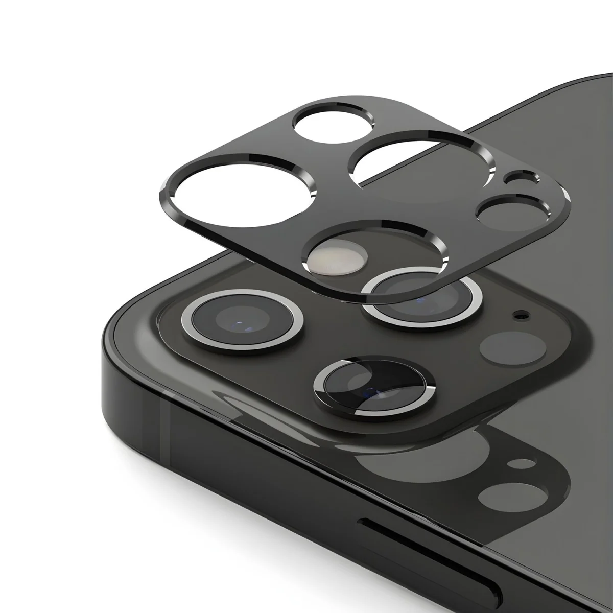Super odolný chránič zadnej kamery pre iPhone 12 Pro Ma Sivá, SKU 14711