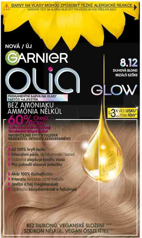 Garnier Olia Glow permanentná farba na vlasy 8.12 Dúhová blond 1×1 ks, farba na vlasy
