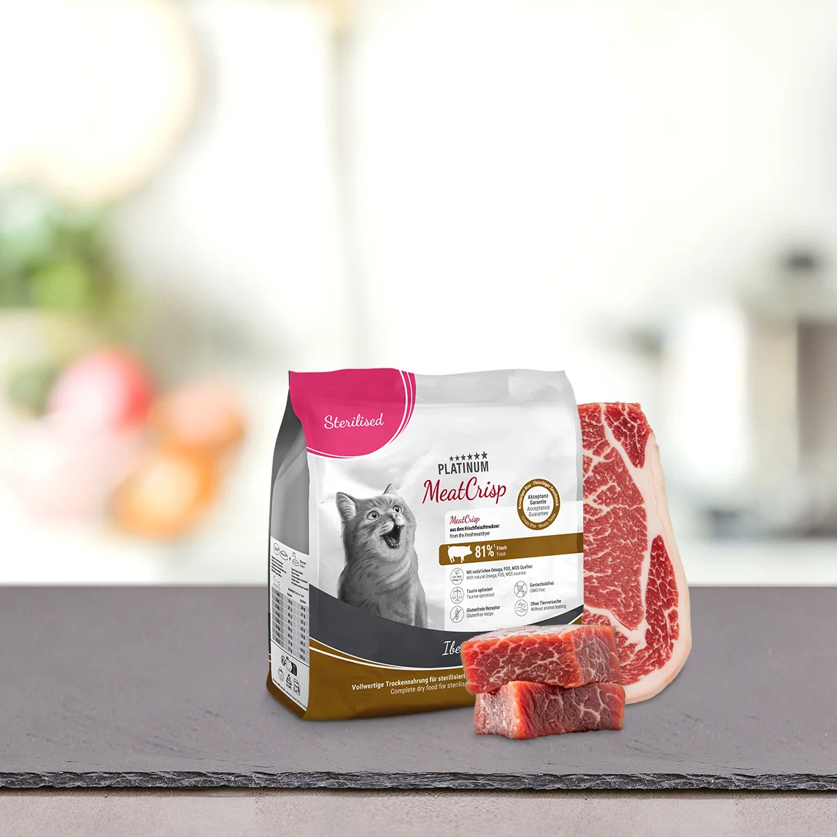 Platinum MeatCrisp Sterilised Iberico 400 g pre kastrované mačky
