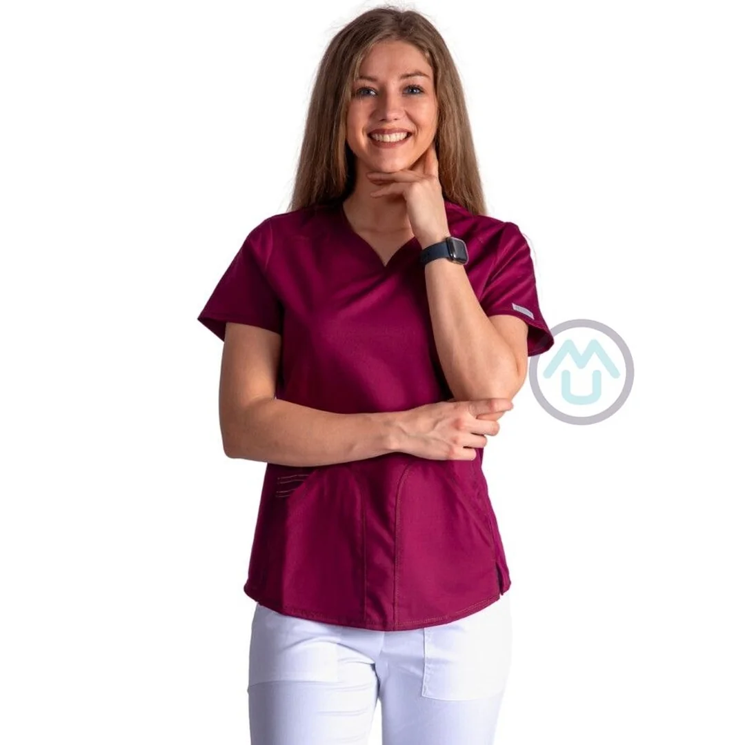 Dámska zdravotnícka blúza Cherokee Revolution ACTIVE STYLING - vínová XS