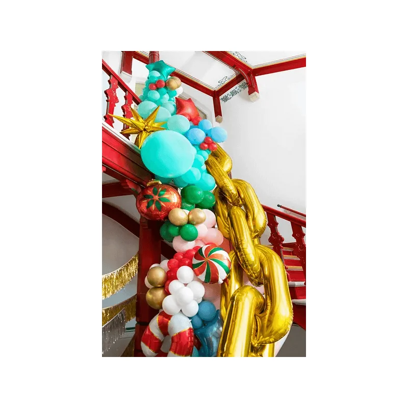 PartyDeco Balónová girlanda Zlatá reťaz 670cm