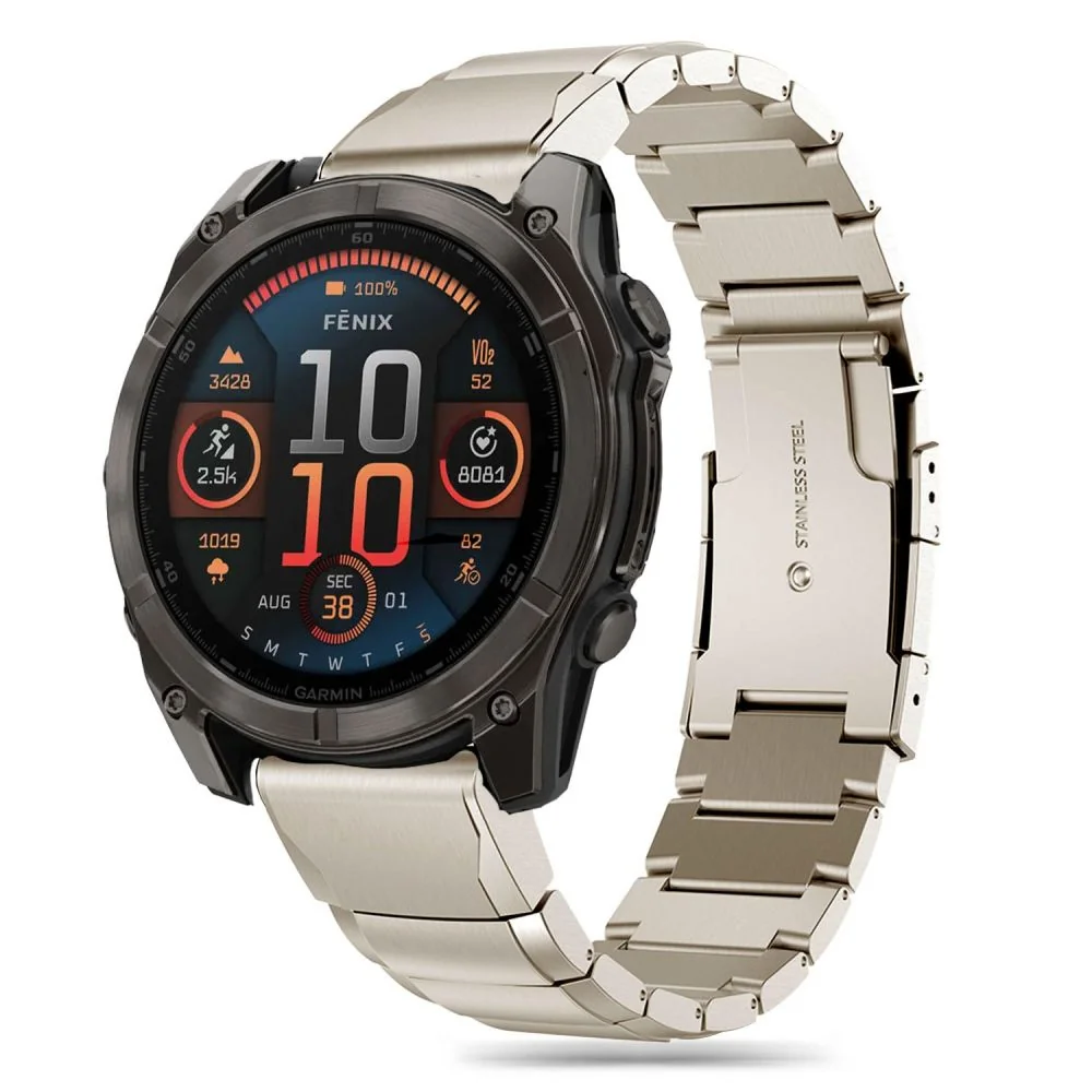 Tech-Protect Steelband remienok na Garmin Fenix 5 / 6 / 6 Pro / 7 / 8 47mm / E, titanium 47mm / E, titanium